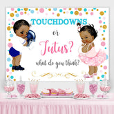 Touchdowns Oder Eine Geschichte Weiß Baby Dusche Hintergrund Für Zwillinge